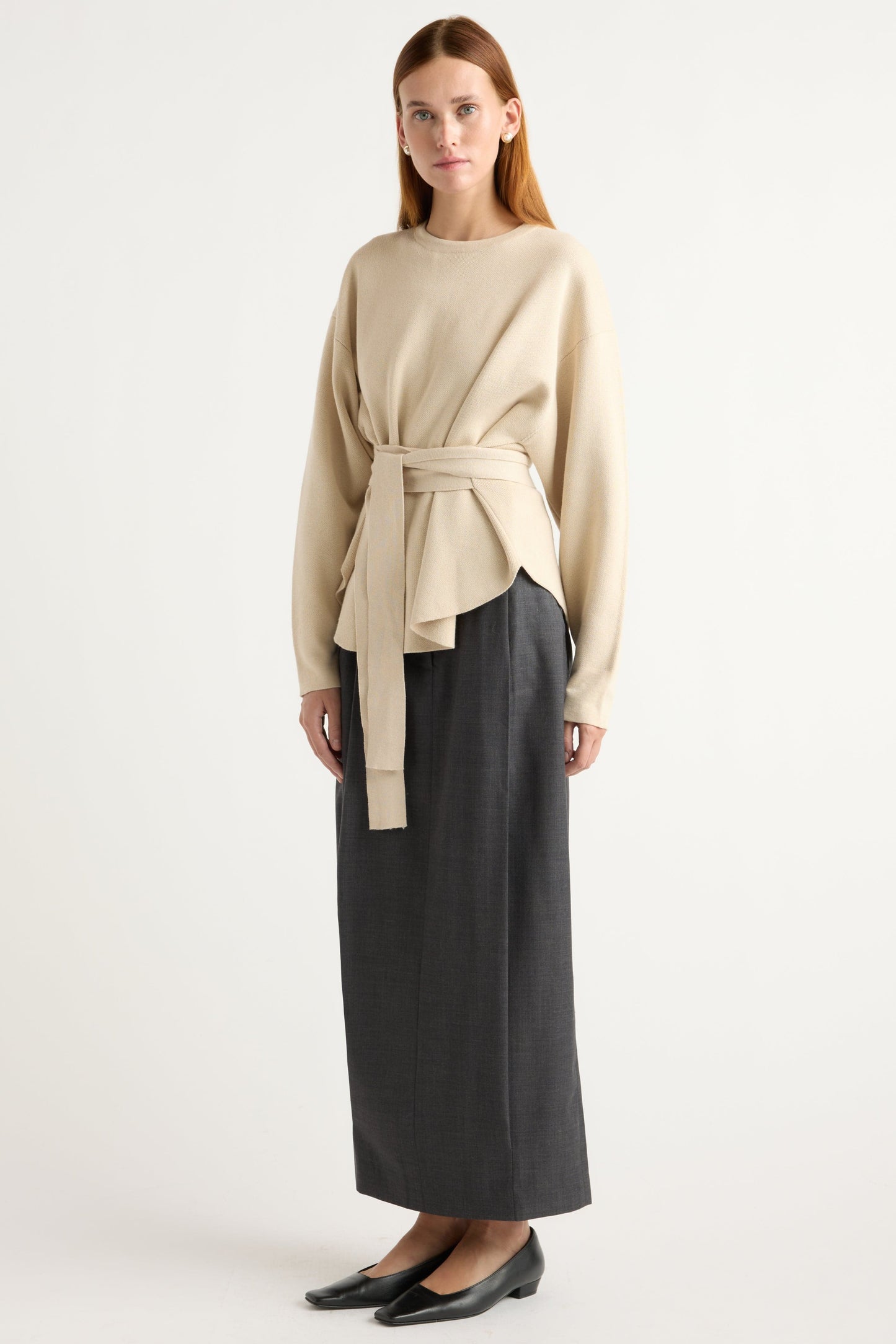 Nara Tie-Front Knit Sweater