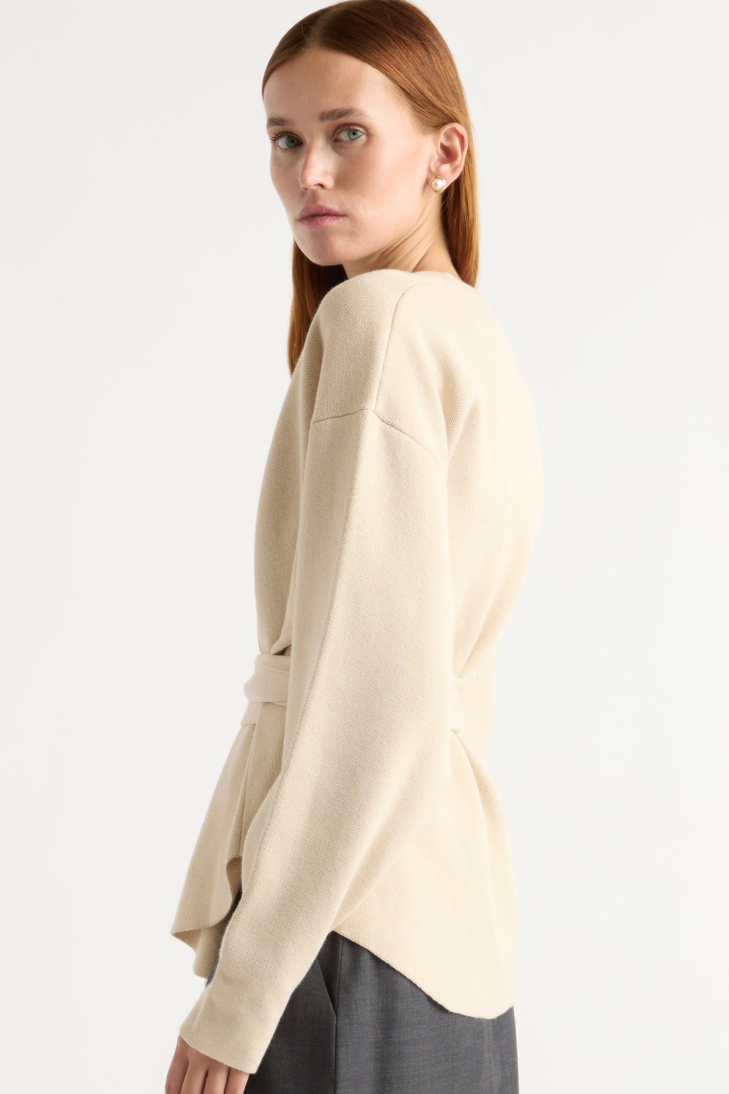 Kelsey | Nara Tie-Front Knit Sweater in Size Small