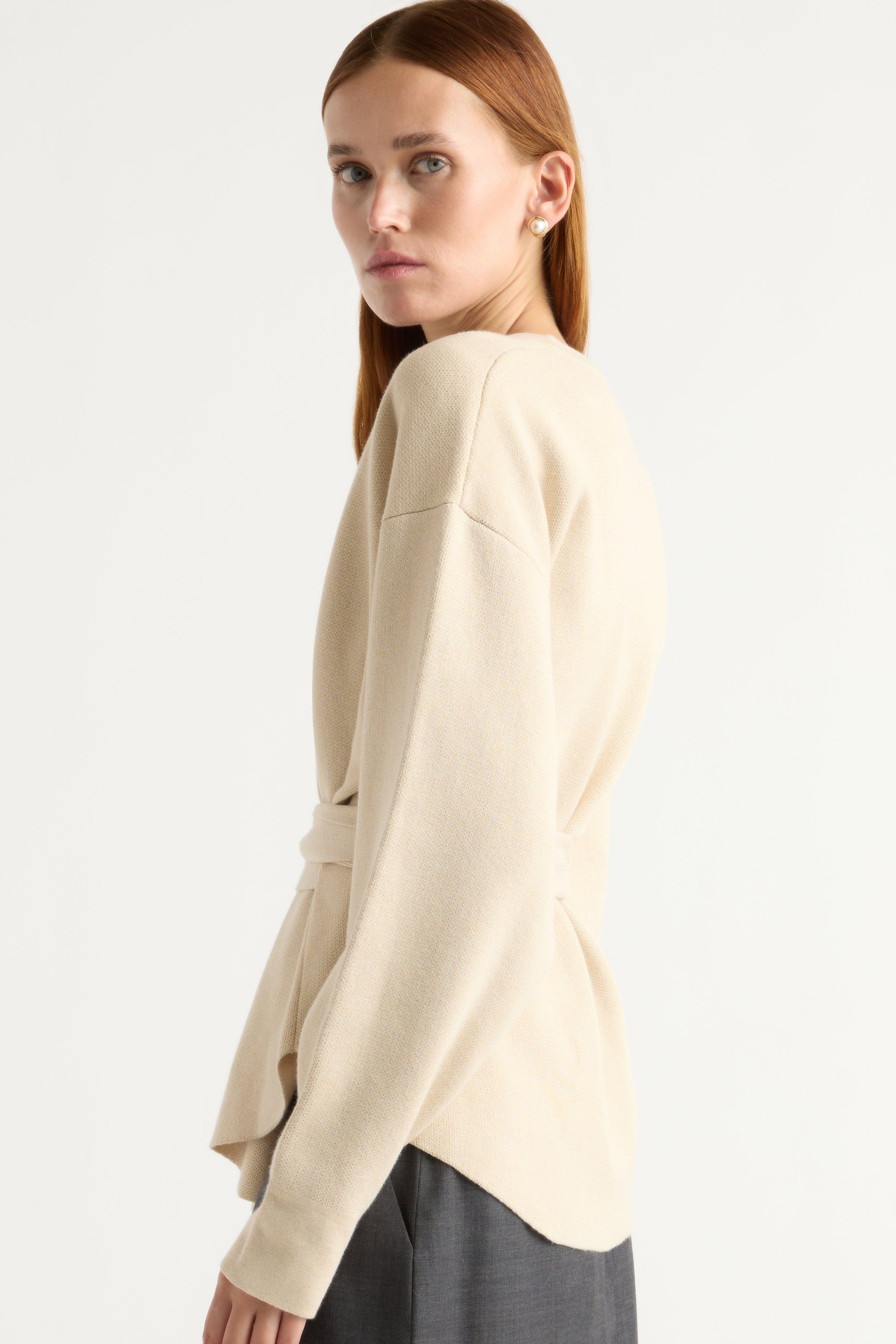 Kelsey | Nara Tie-Front Knit Sweater in Size Small