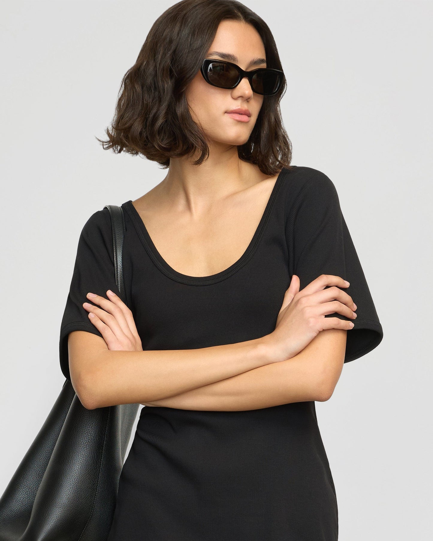 Rae Sculpted Scoop-Neck Mini Dress