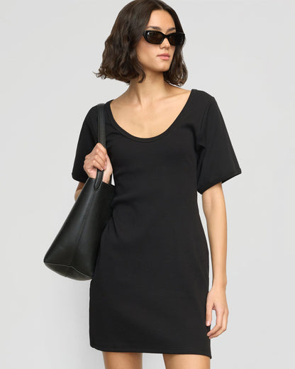 Rae Sculpted Scoop-Neck Mini Dress