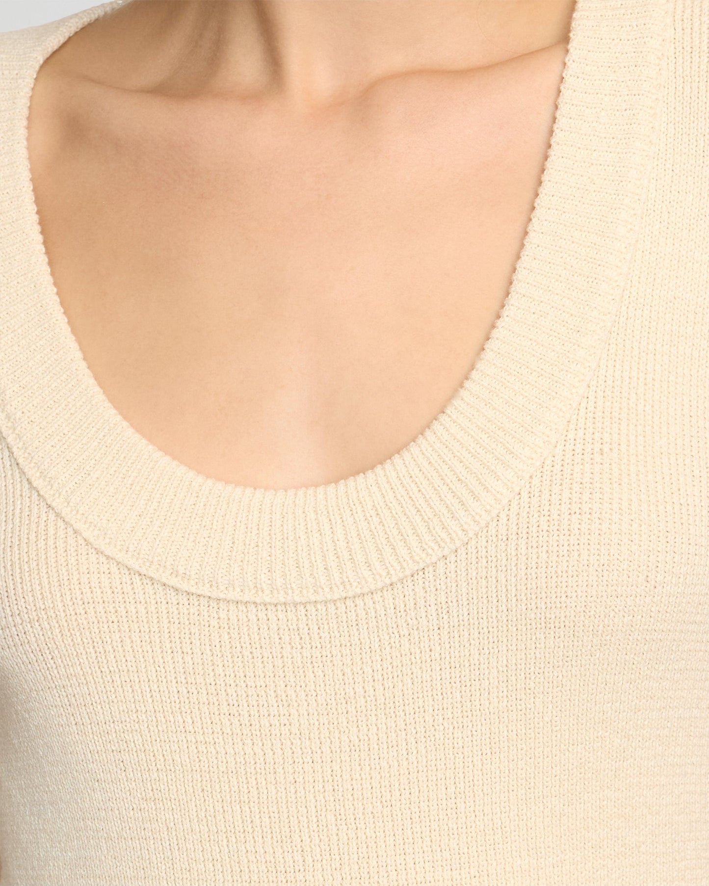 Reina Sculpted Scoop-Neck Knit Top