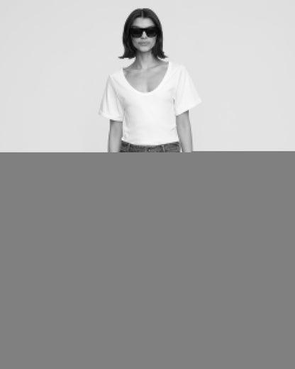 Renee Sculpted Scoop-Neck Tee