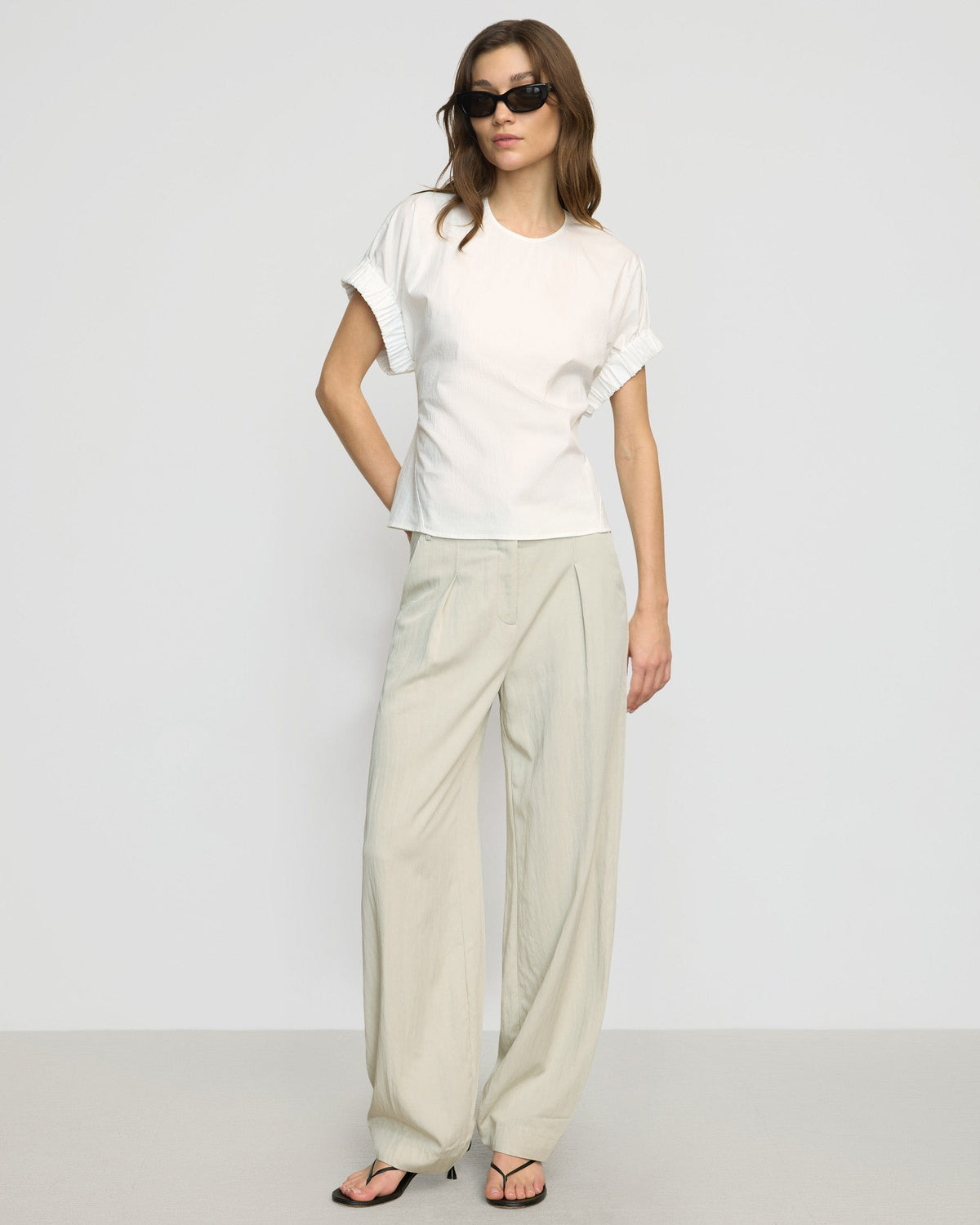 Roxanne Elasticated-Sleeve Blouse