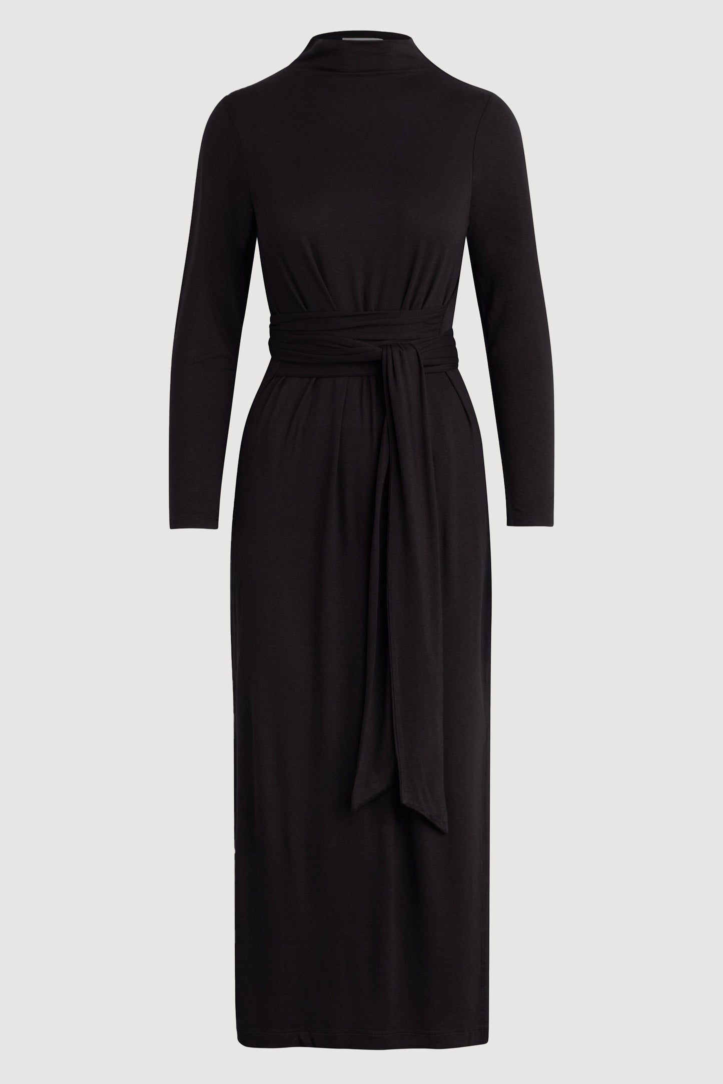 Vero Tie-Front Long-Sleeve Dress