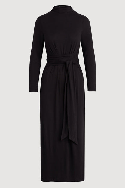 Vero Tie-Front Long-Sleeve Dress